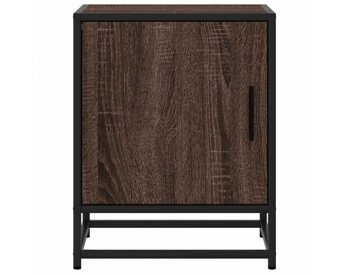 Sonata H Нощно шкафче Кафяв дъб 40x31x50 cm Изработена дървесина и метал