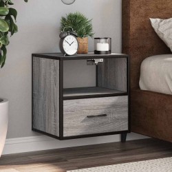 Sonata H Стенно нощно шкафче Grey Sonoma 40x31x39,5 cm - Noptiere