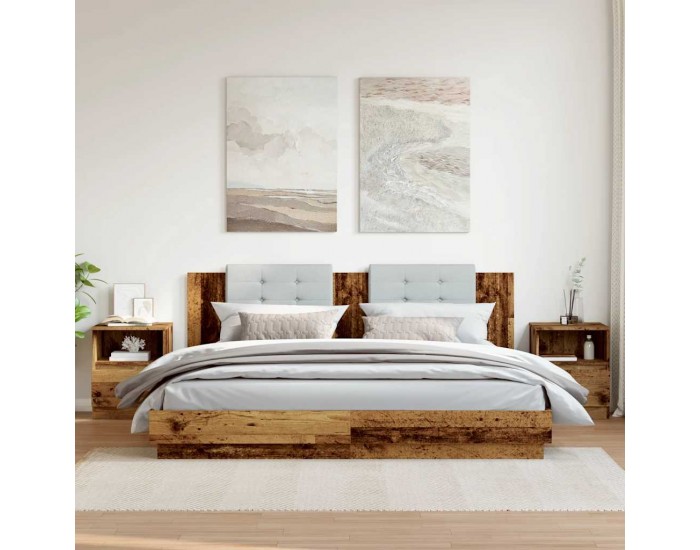 Sonata H Нощни шкафчета 2 бр старо дърво 40x40x50 см инженерно дърво