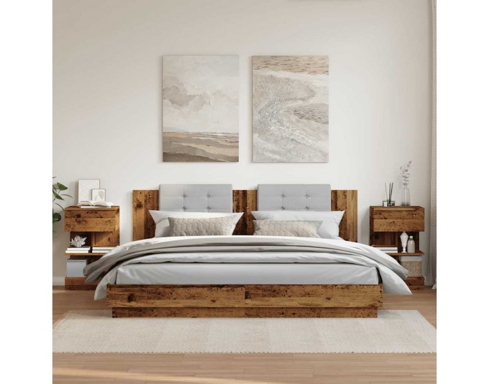 Sonata Noptiere, 2 buc., lemn vechi, 40x35x65 cm, lemn prelucrat