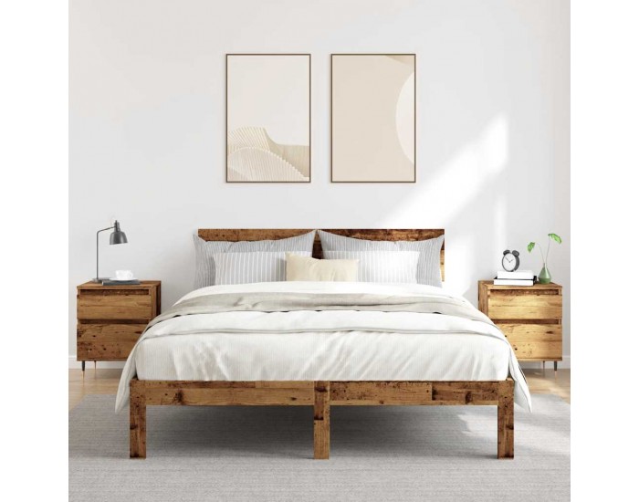 Sonata H Нощни шкафчета 2 бр старо дърво 40x35x50 см инженерно дърво