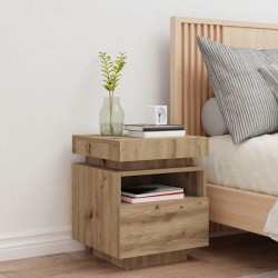 Sonata H Нощен шкаф с LED осветление Artisan Oak 40x39x48,5 cm - Noptiere