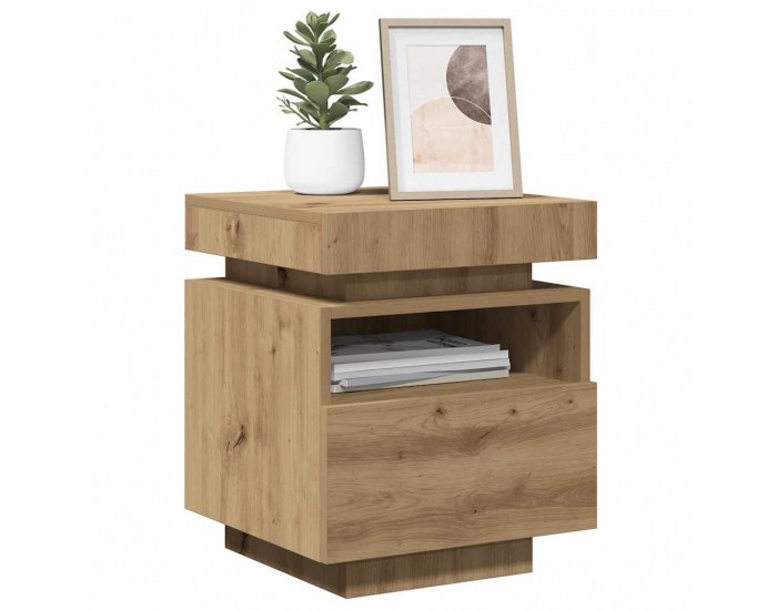 Sonata H Нощен шкаф с LED осветление Artisan Oak 40x39x48,5 cm