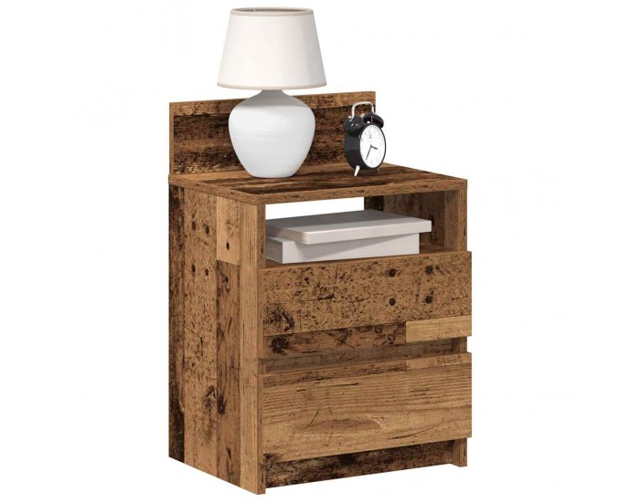 Sonata Noptiere 2 buc cu 2 sertare Lemn vechi 40x33x60 cm