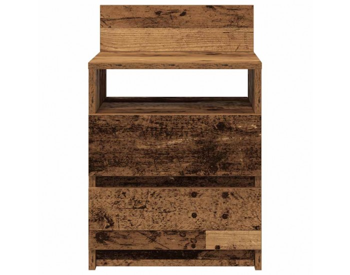 Sonata Noptiere 2 buc cu 2 sertare Lemn vechi 40x33x60 cm