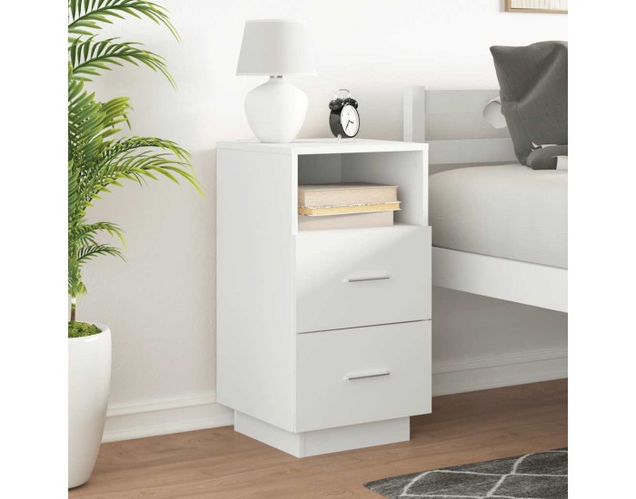 Sonata H Нощно шкафче с 2 чекмеджета, бяло 36x36x68 cm