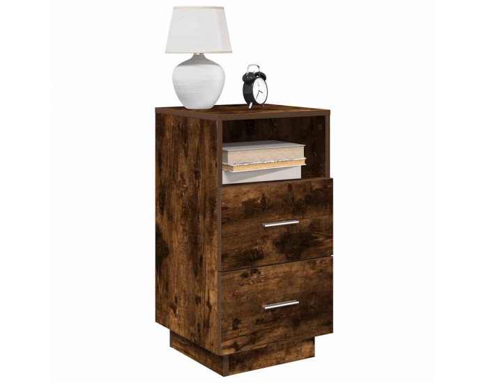 Sonata Noptiere 2 buc cu 2 sertare stejar afumat 36x36x68 cm