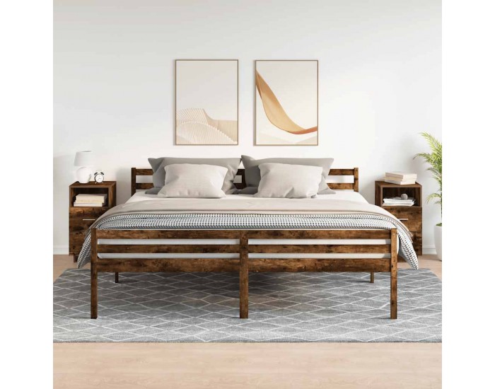Sonata Noptiere 2 buc cu 2 sertare stejar afumat 36x36x68 cm