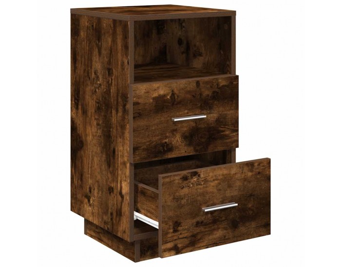 Sonata Noptiere 2 buc cu 2 sertare stejar afumat 36x36x68 cm
