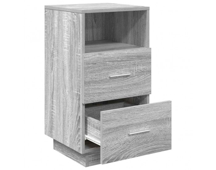 Sonata Noptiere 2 buc cu 2 sertare Gri Sonoma 36x36x68 cm