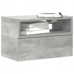 Sonata H Нощно шкафче за стенен монтаж, бетонно сив, 45x26x28,5 см - Noptiere