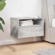 Sonata H Нощно шкафче за стенен монтаж, бетонно сив, 45x26x28,5 см
