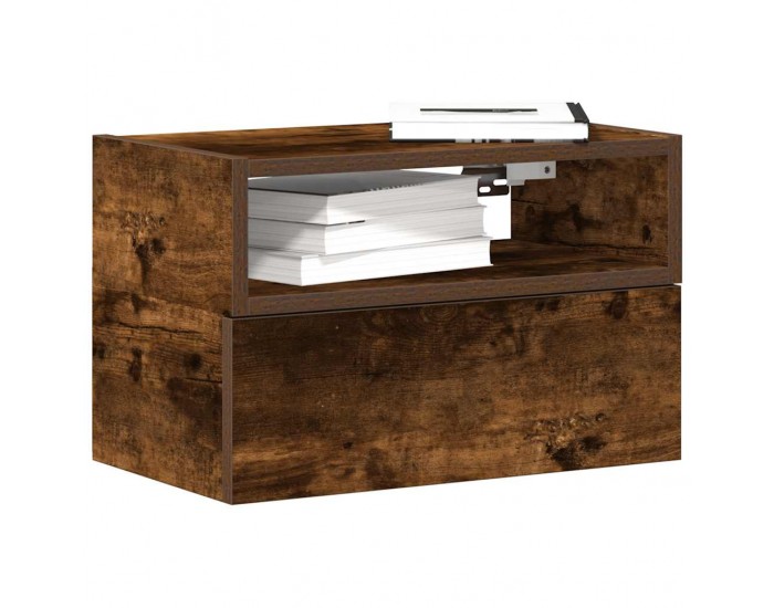 Sonata H Нощно шкафче за стенен монтаж, опушен дъб, 45x26x28,5 см