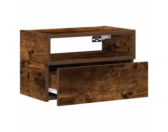 Sonata H Нощно шкафче за стенен монтаж, опушен дъб, 45x26x28,5 см