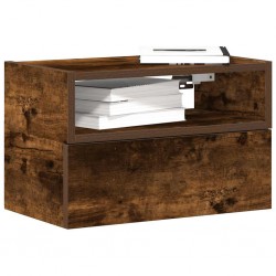 Sonata H Нощни шкафчета за стенен монтаж, 2 бр, опушен дъб, 45x26x28,5см - Noptiere