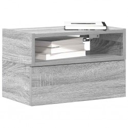 Sonata H Нощно шкафче за стенен монтаж, сив сонома, 45x26x28,5 см - Noptiere
