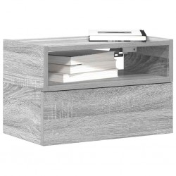 Sonata H Нощни шкафчета за стенен монтаж, 2 бр, сив сонома, 45x26x28,5см - Noptiere