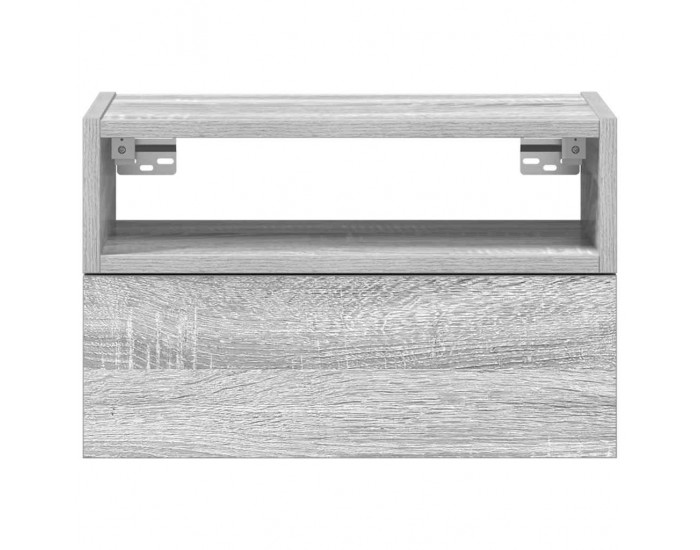 Sonata H Нощни шкафчета за стенен монтаж, 2 бр, сив сонома, 45x26x28,5см