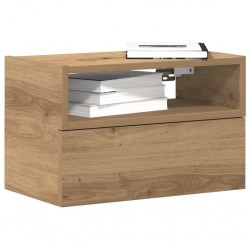 Sonata H Нощно шкафче за стенен монтаж, дъб артизан, 45x26x28,5 см - Noptiere