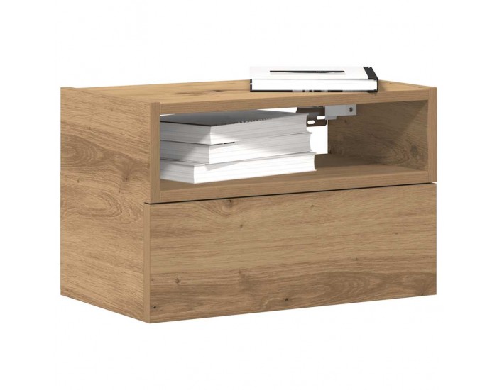 Sonata H Нощни шкафчета за стенен монтаж, 2 бр, дъб артизан 45x26x28,5см