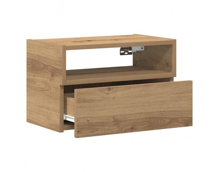 Sonata H Нощни шкафчета за стенен монтаж, 2 бр, дъб артизан 45x26x28,5см