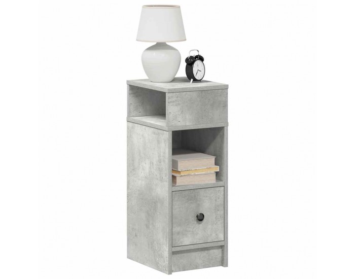 Sonata Noptiera cu sertar gri beton 25x31x66 cm
