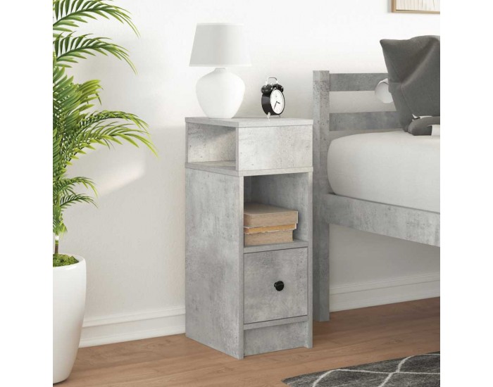 Sonata Noptiera cu sertar gri beton 25x31x66 cm