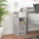 Sonata Noptiera cu sertar gri beton 25x31x66 cm