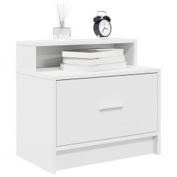 Sonata H Нощни шкафчета с чекмеджета, 2 бр, бели, 51x31x47 см - Noptiere