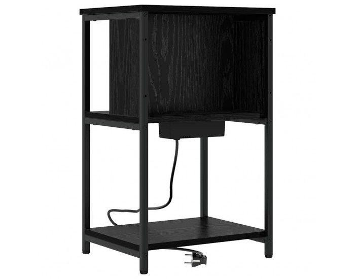 Sonata H Нощен шкаф Черен дъб 38 x 31 x 61 см Инженерно дърво