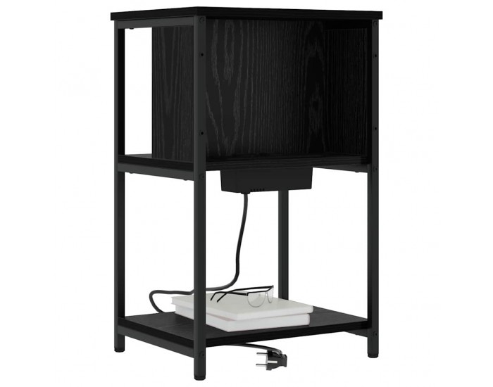 Sonata H Нощен шкаф Черен дъб 38 x 31 x 61 см Инженерно дърво