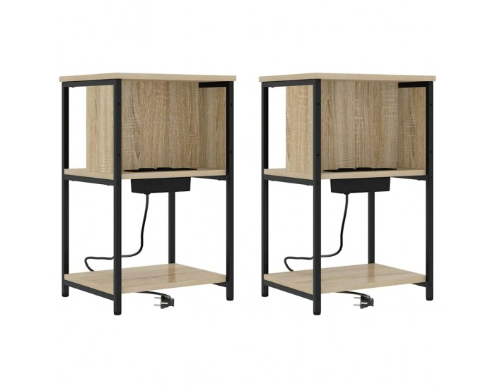 Sonata H Нощен шкаф 2 pcs дъб сонома 38 x 31 x 61 см Инженерно дърво
