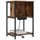 Sonata H Нощен шкаф Опушен дъб 38 x 31 x 61 см Инженерно дърво