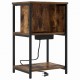 Sonata H Нощен шкаф Опушен дъб 38 x 31 x 61 см Инженерно дърво