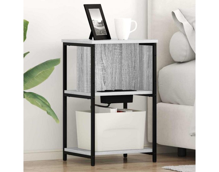 Sonata H Нощен шкаф Сив сонома 38 x 31 x 61 см Инженерно дърво