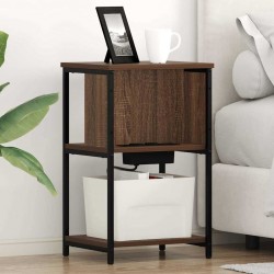 Sonata H Нощен шкаф Кафяв дъб 38 x 31 x 61 см Инженерно дърво - Noptiere