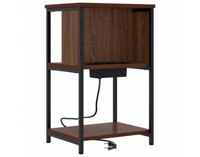 Sonata H Нощен шкаф 2 pcs Кафяв дъб 38 x 31 x 61 см Инженерно дърво