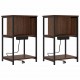 Sonata H Нощен шкаф 2 pcs Кафяв дъб 38 x 31 x 61 см Инженерно дърво