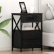Sonata H Нощен шкаф с чекмедже Черен дъб 40 x 31 x 60 см Инженерно дърво