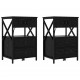 Sonata H Нощен шкаф 2 pcs Черен дъб 40 x 31 x 60 см Инженерно дърво