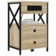 Sonata H Нощно шкафче с зарядна станция 2 pcs Сонома дъб 40 x 31 x 60 см