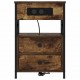 Sonata H Нощно шкафче с зарядна станция Димян дъб 40 x 31 x 60 см