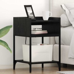 Sonata H Нощно шкафче с рафт Черен дъб 40 x 40 x 61 см Инженерно дърво - Noptiere
