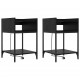 Sonata H Нощно шкафче 2 pcs Черен дъб 40 x 40 x 61 см Инженерно дърво