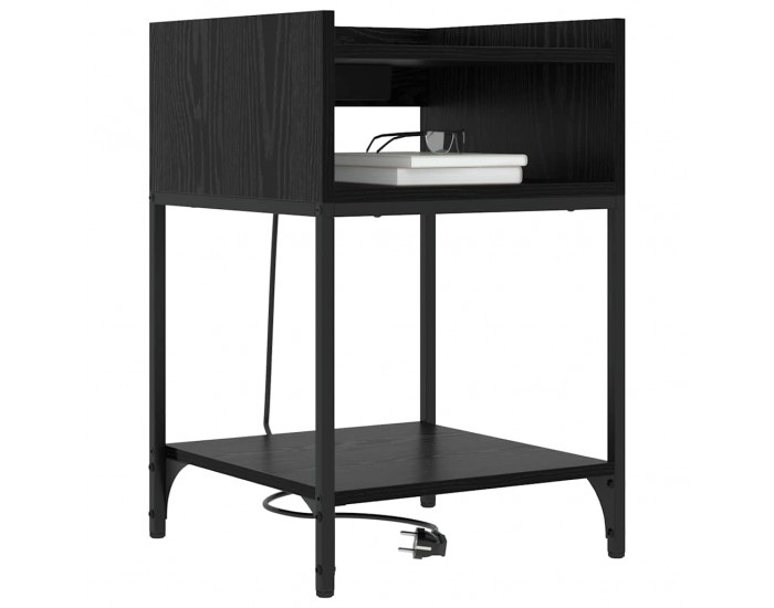 Sonata H Нощно шкафче 2 pcs Черен дъб 40 x 40 x 61 см Инженерно дърво