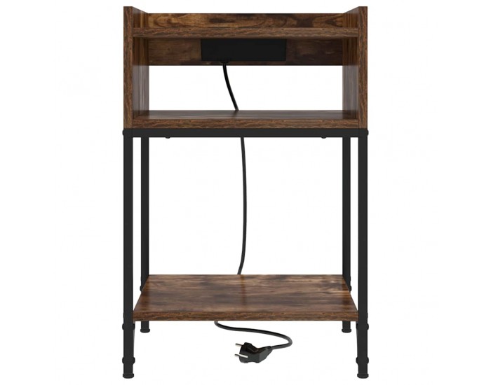 Sonata H Нощно шкафче 2 pcs Опушен дъб 40 x 40 x 61 см Инженерно дърво