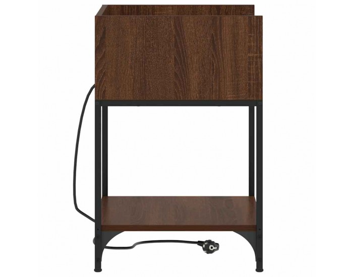 Sonata H Нощно шкафче с рафт Кафяв дъб 40 x 40 x 61 см Инженерно дърво