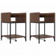 Sonata H Нощно шкафче 2 pcs Кафяв дъб 40 x 40 x 61 см Инженерно дърво