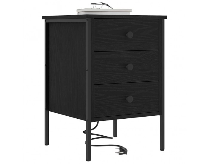 Sonata H Нощен шкаф 2 pcs Черен дъб 42 x 41 x 61 см Инженерно дърво