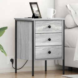 Sonata H Нощен шкаф 2 pcs Сив сонома 42 x 41 x 61 см Инженерно дърво - Noptiere